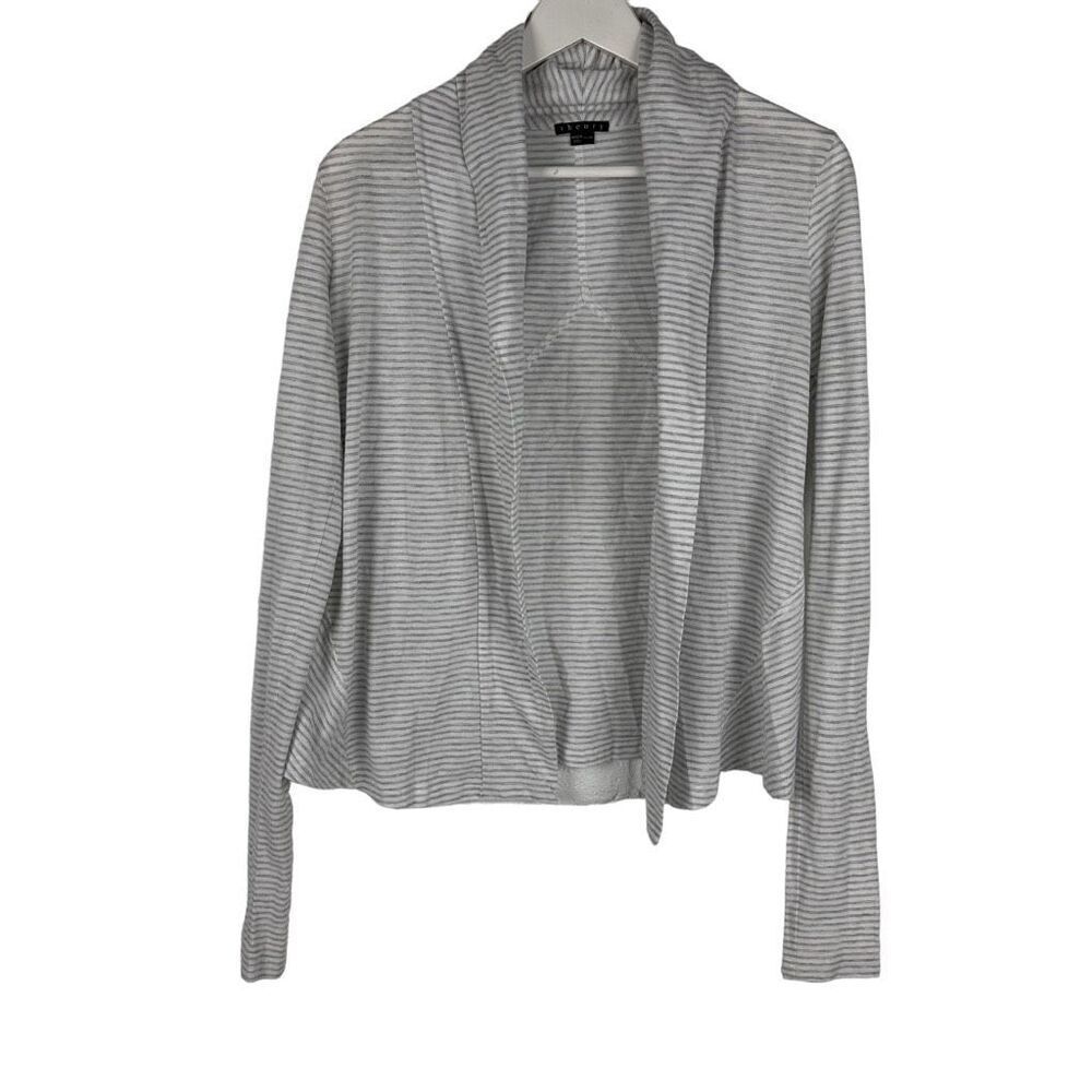 Theory Stripe Open Front Cardigan size P